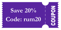 Save 20%, Coupon Code: rum20